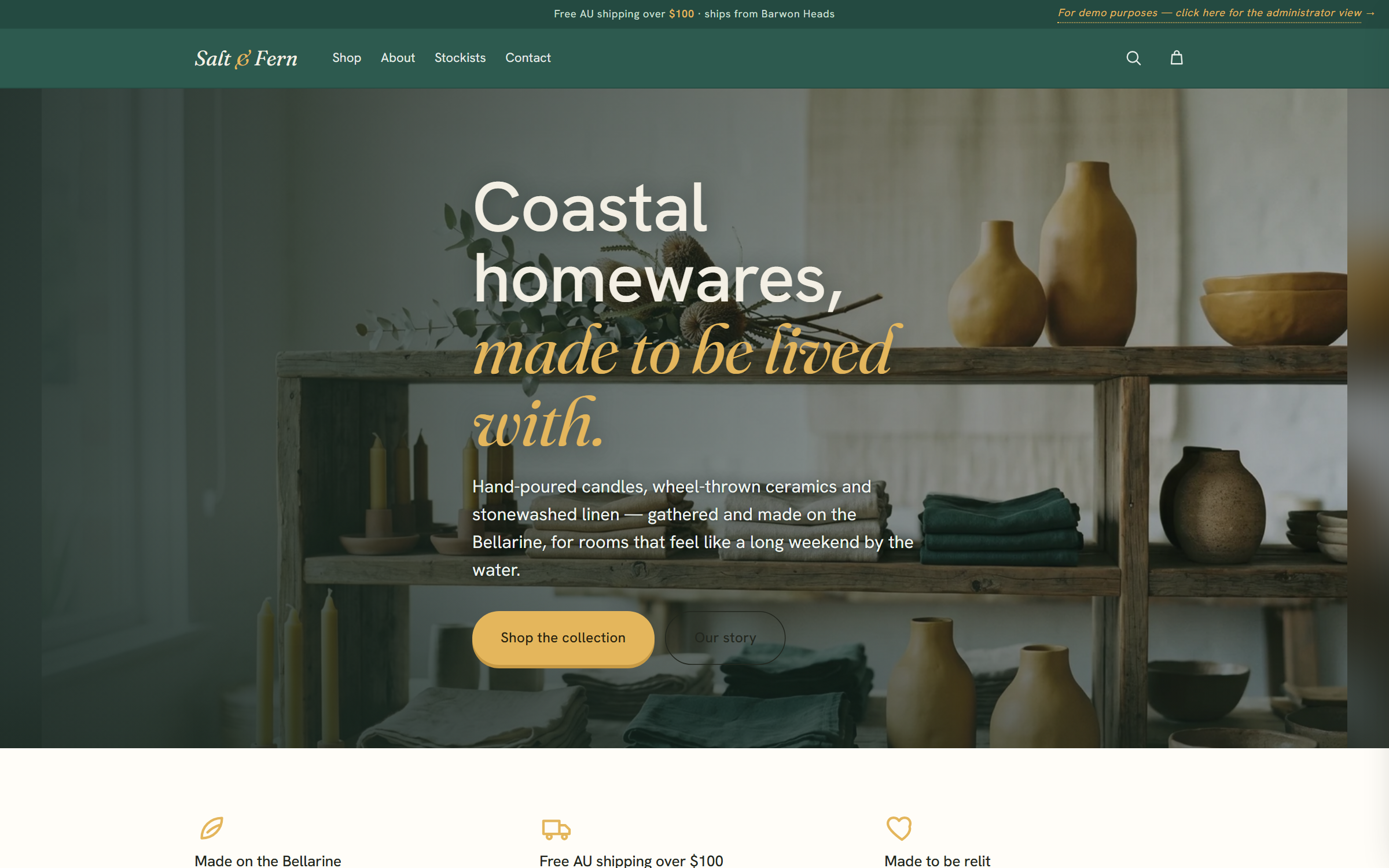 Retail and Boutique demo site
