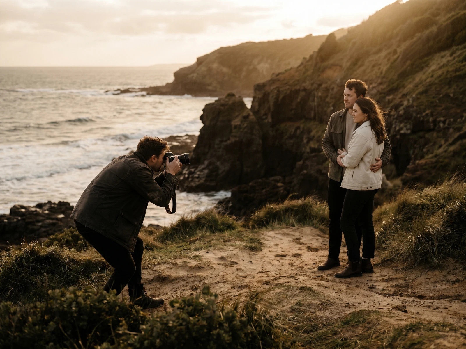 David, Esther's second shooter, working a session on the coast at Anglesea