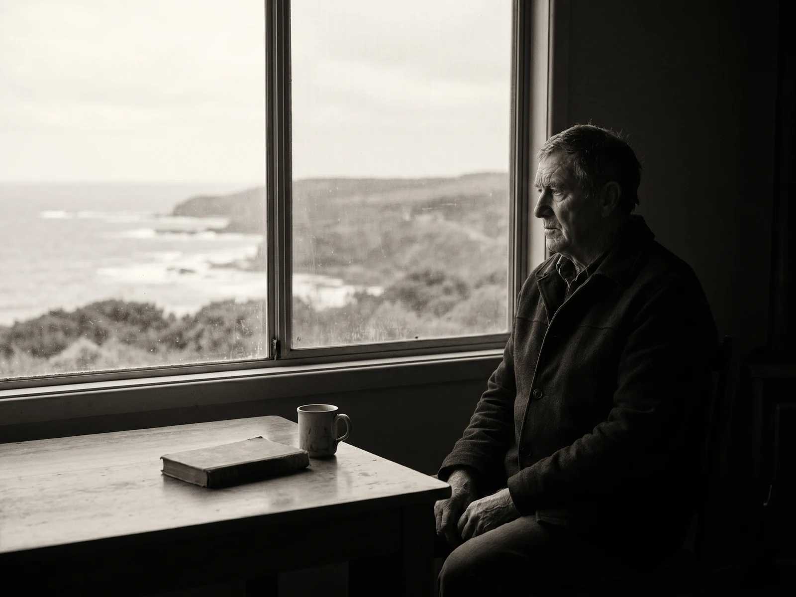 Studio portrait setup by a window