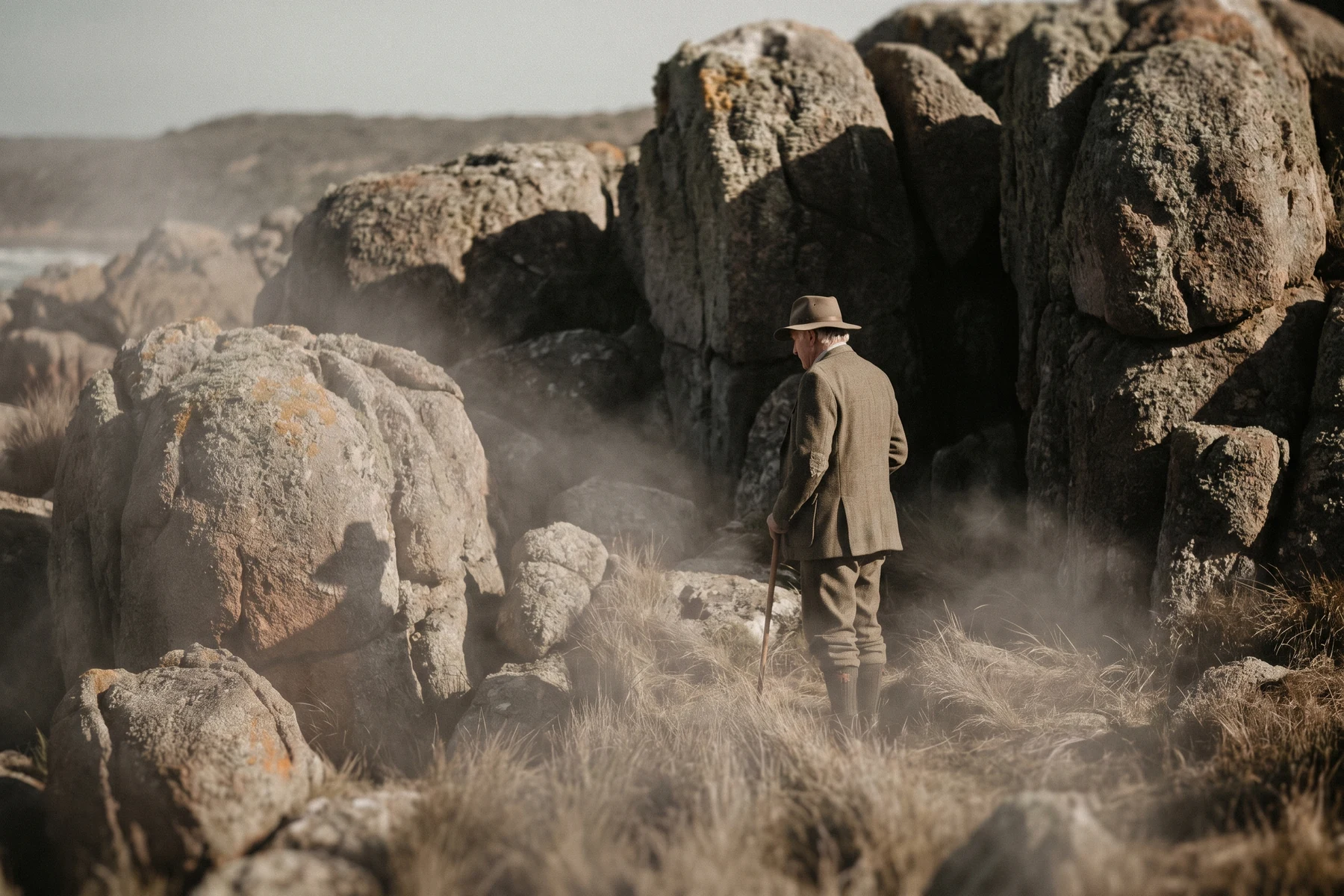 Environmental portrait among You Yangs boulders