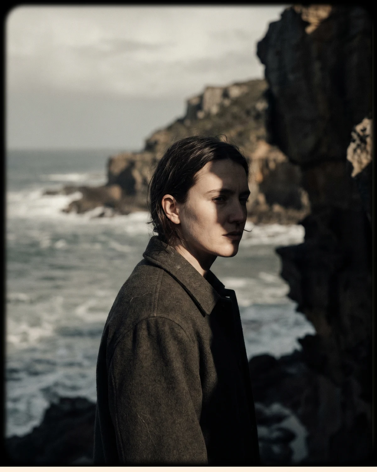 Side-profile portrait with shadow play